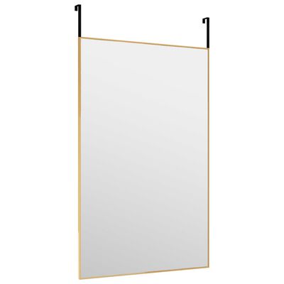 vidaXL Zrcadlo na dveře zlaté 50 x 80 cm sklo a hliník