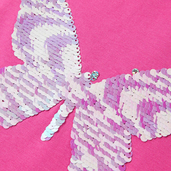 Dětské tričko s nabíranými rukávy tmavě růžové 92