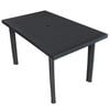 vidaXL Zahradn&iacute; stůl antracitov&yacute; 126 x 76 x 72 cm plast