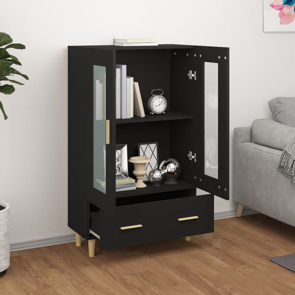 vidaXL Highboard černý 70 x 31 x 115 cm kompozitní dřevo