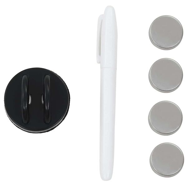 vidaXL N&aacute;stěnn&aacute; magnetick&aacute; čern&aacute; tabule skleněn&aacute; 80 x 60 cm