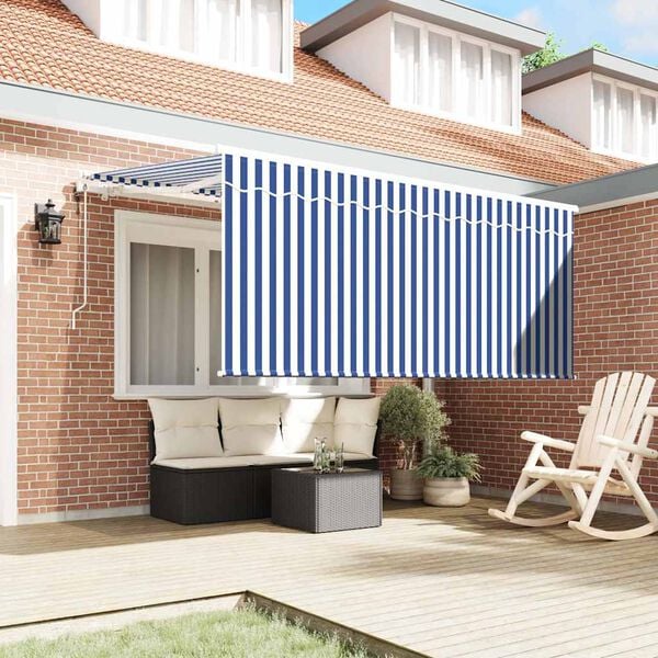 vidaXL Budsorovateln&eacute; zastře&scaron;en&iacute; Modr&aacute; a b&iacute;l&aacute; 300 x 200 cm