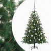 vidaXL Uměl&yacute; v&aacute;nočn&iacute; stromek s v&aacute;nočn&iacute;mi koulemi 120 cm 150 LED