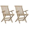 vidaXL Skl&aacute;dac&iacute; zahradn&iacute; židle 2 ks &scaron;ed&eacute; 56 x 61 x 89 cm masivn&iacute; teak