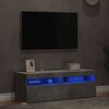 vidaXL TV skř&iacute;ňky s LED osvětlen&iacute;m 2 ks betonově &scaron;ed&eacute; 60 x 35 x 40 cm