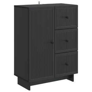 vidaXL Serv&iacute;rovac&iacute; skř&iacute;ň Čern&aacute; 66 x 34,5 x 90 cm Kompozitn&iacute; dřevo
