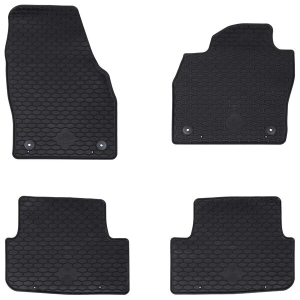 vidaXL Autokoberec 4 pcs Čern&yacute; Guma