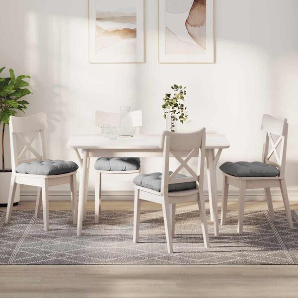 vidaXL Pol&scaron;t&aacute;ře na sedadla 4 pcs Oblačno &scaron;ed&aacute; 45 x 45 x 12 cm textil