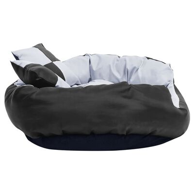 vidaXL Oboustranný omyvatelný pelíšek pro psy šedý a černý 85x70x20 cm