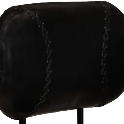 vidaXl Barové stoličky 2 ks černé pravá kozí kůže