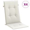 vidaXL Podu&scaron;ky na židli vysok&eacute; opěradlo 4 ks kr&eacute;mov&aacute; melanž 120x50x4cm