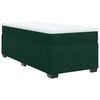 vidaXL Box spring postel s matrac&iacute; tmavě zelen&aacute; 100x200 cm samet