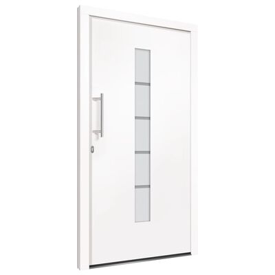 vidaXL Vchodové dveře hliník a PVC bílé 100 x 210 cm
