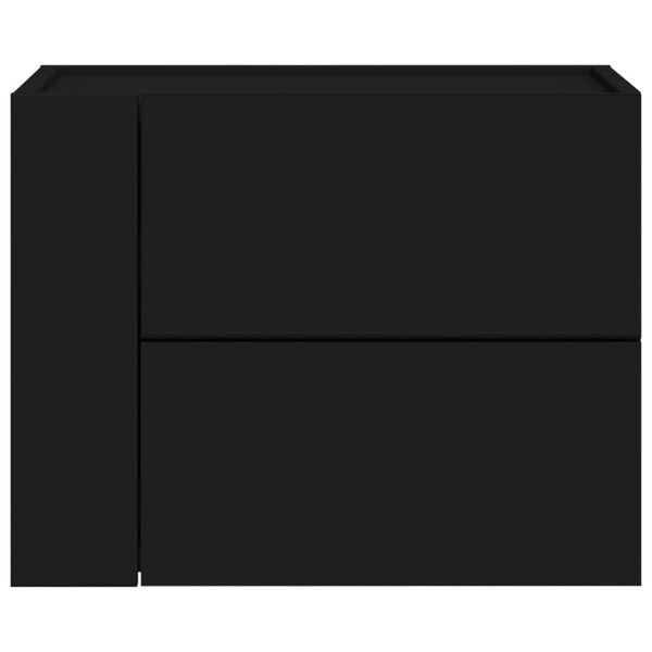 vidaXL N&aacute;stěnn&yacute; nočn&iacute; stolek čern&yacute; 45 x 30 x 35 cm