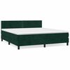vidaXL Box spring postel s matrac&iacute; tmavě zelen&aacute; 160x200 cm samet