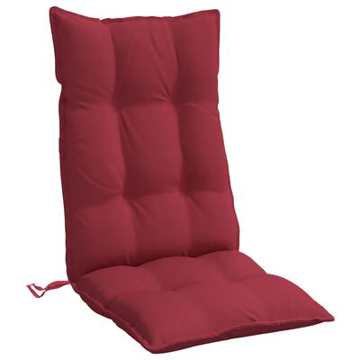 vidaXL Podušky na židli s vysokým opěradlem 6 ks vínové látka oxford
