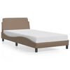 vidaXL R&aacute;m postele Dover cappuccino 100x200 cm uměl&aacute; kůže