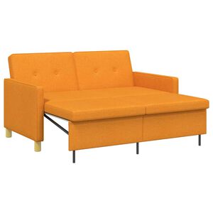 vidaXL Vysouvac&iacute; pohovka Tmavě žlut&aacute; Textil