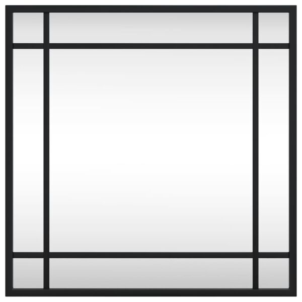 vidaXL N&aacute;stěnn&eacute; zrcadlo čern&eacute; 40 x 40 cm čtverec železo