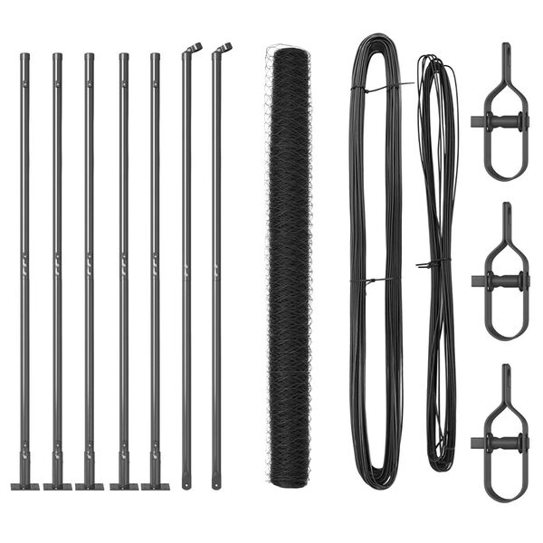 vidaXL Plotov&yacute; sloupek. &Scaron;ed&aacute; 10 x 1,4 m (50 mm s&iacute;ť) Ocel a PVC