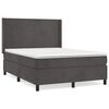 vidaXL Box spring postel s matrac&iacute; tmavě &scaron;ed&aacute; 140x200 cm samet