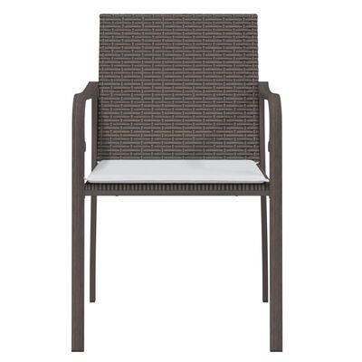 vidaXL Zahradní židle s poduškami 6 ks hnědé 56 x 59 x 84 cm polyratan