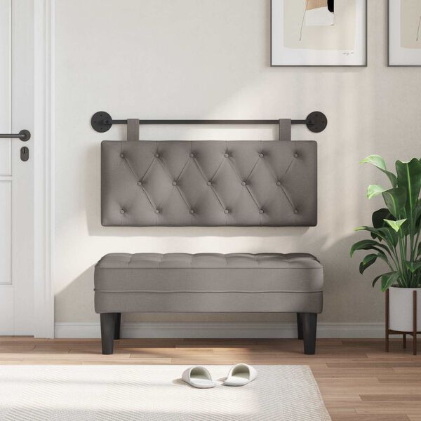 vidaXL Z&aacute;věsn&aacute; čeln&iacute; deska N&aacute;stěnn&yacute; Taupe 110 x 55 x 7 cm textil