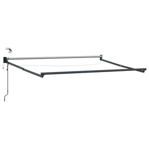 vidaXL Electric Awning Frame with LED and Wind Sensor 2,5 x 2 m