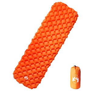 vidaXL Nafukovac&iacute; kempingov&aacute; matrace pro 1 osobu oranžov&aacute; 190x58x6 cm
