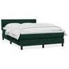 vidaXL Box spring postel s matrac&iacute; tmavě zelen&aacute; 160x220 cm samet