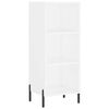 vidaXL Skř&iacute;ň highboard b&iacute;l&aacute; s vysok&yacute;m leskem 34,5x32,5x180 cm kompozit