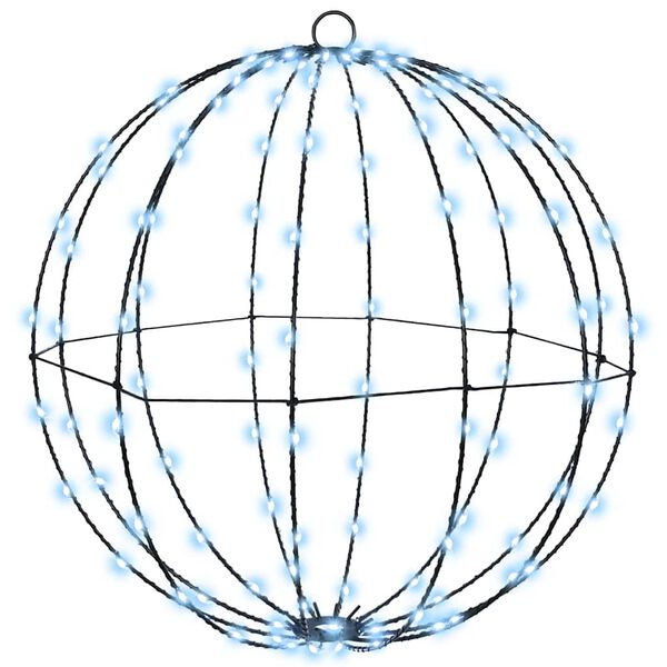 vidaXL Koule s 320 LED diodami 2 pcs Studen&aacute; b&iacute;l&aacute; 50 cm kov