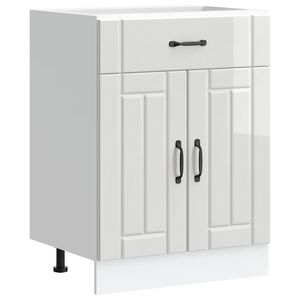 vidaXL Kuchyňsk&aacute; spodn&iacute; skř&iacute;ňka "Lucca" b&iacute;l&yacute; lesk kompozitn&iacute; dřevo