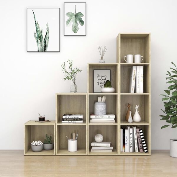 vidaXL 4d&iacute;ln&yacute; set TV skř&iacute;něk dub sonoma kompozitn&iacute; dřevo