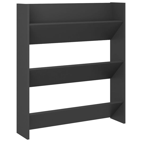 vidaXL N&aacute;stěnn&yacute; botn&iacute;k &scaron;ed&yacute; 80 x 18 x 90 cm dřevotř&iacute;ska