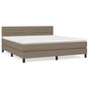 vidaXL Box spring postel s matrac&iacute; taupe 180x200 cm textil