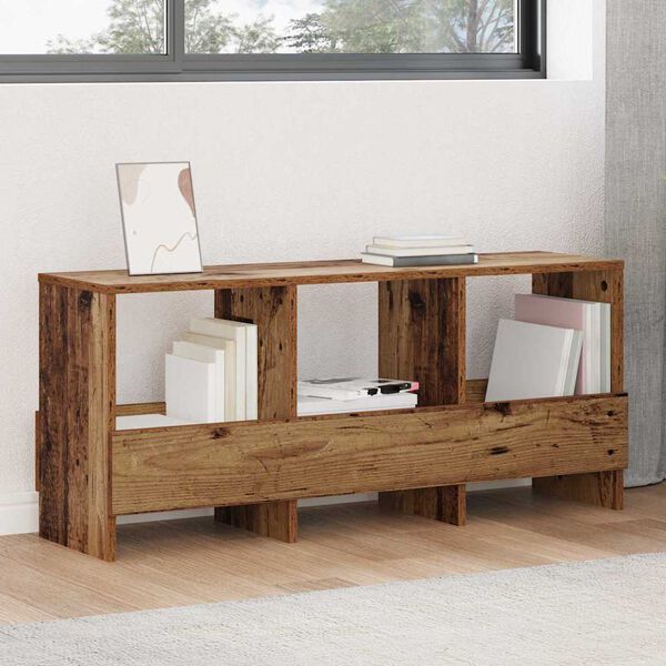 vidaXL Reg&aacute;l na časopisy Star&eacute; dřevo 102 x 30 x 45 cm