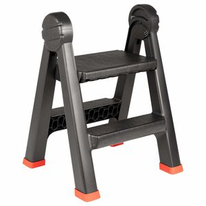 vidaXL Žebř&iacute;k Čern&aacute; a červen&aacute; 46 x 30 x 63 cm PP a elastomer