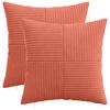 vidaXL Povlak na pol&scaron;t&aacute;ř 2 pcs ALMELO Červen&aacute; oranžov&aacute; 30 x 30 cm