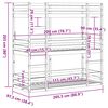 vidaXL Tř&iacute;patrov&aacute; postel b&iacute;l&aacute; 90 x 200 cm masivn&iacute; borov&eacute; dřevo