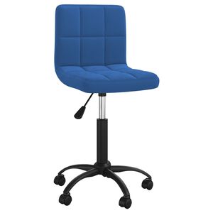 vidaXL Otočn&aacute; kancel&aacute;řsk&aacute; židle modr&aacute; samet