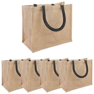 vidaXL Bra&scaron;ny z juty 5 Přirozen&aacute; a čern&aacute; 26 x 22 x 14 cm
