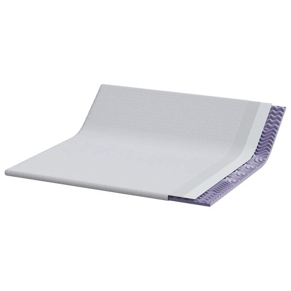 vidaXL Topper na matraci B&iacute;l&aacute; 200 x 200 cm Jacquardov&aacute; tkanina