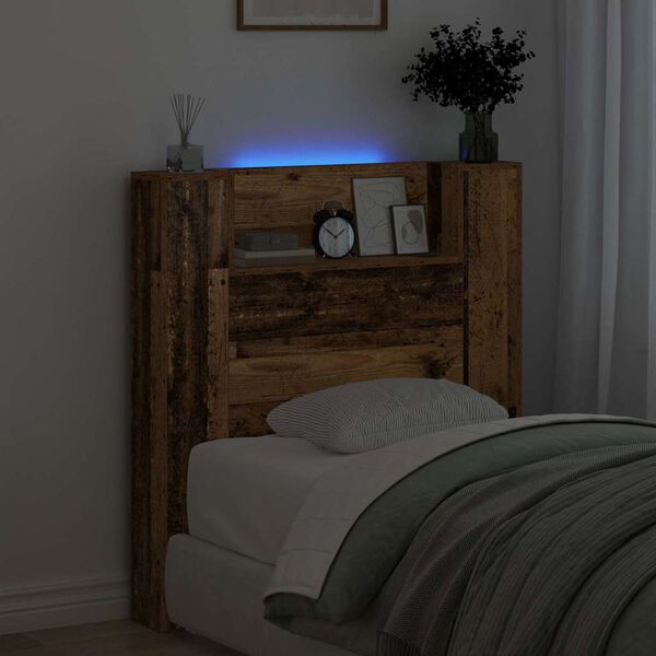 vidaXL Čelo postele Star&eacute; dřevo 100 x 15 x 103,5 cm kompozitn&iacute; dřevo