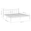 vidaXL Rám postele bílý kov 180 x 200 cm