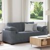 vidaXL Loveseat Sofa Tmavě &scaron;ed&aacute; 180x77x82 cm samet