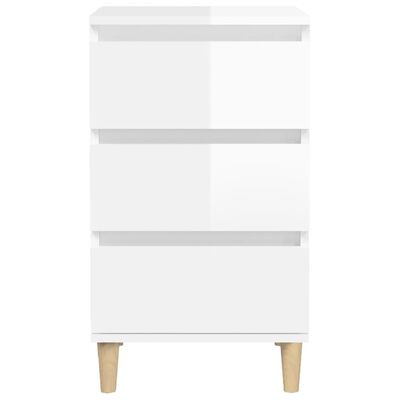 vidaXL Noční stolek bílý s vysokým leskem 40x35x70 cm kompozitní dřevo