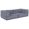 vidaXL Modulov&aacute; pohovka 3 ks Textil &Scaron;ed&aacute; 140 x 70 x 36 cm