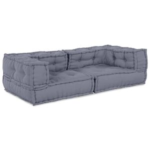 vidaXL Modulov&aacute; pohovka 3 ks Textil &Scaron;ed&aacute; 140 x 70 x 36 cm
