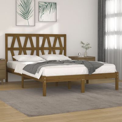 vidaXL Rám postele medově hnědý masivní borovice 200 x 200 cm